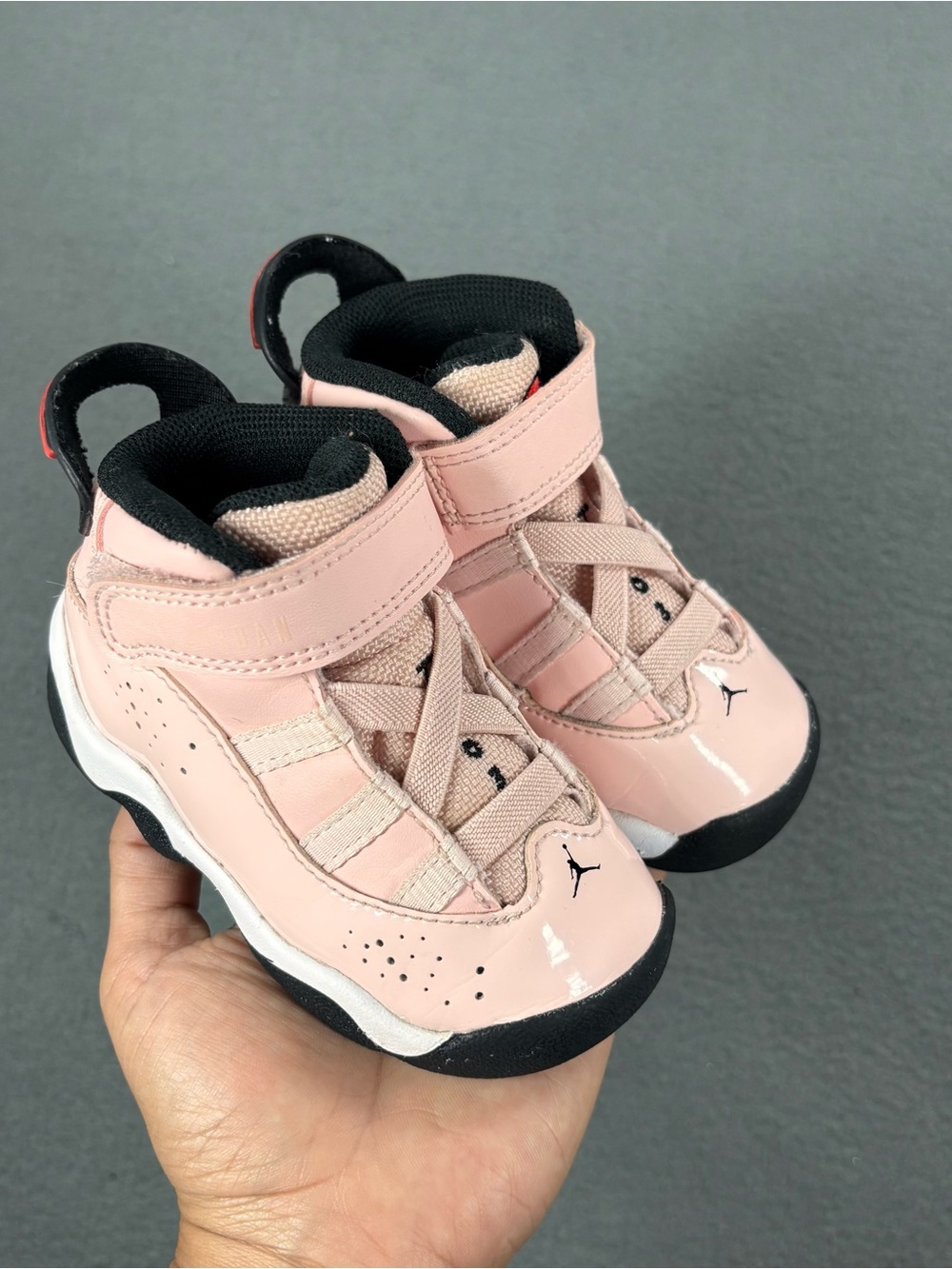 Nike Air Jordan 6 Rings 'Atmosphere' Pink SneakersToddler Size 5C